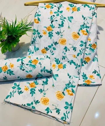 Summer Cotton Unstitched 2pc Suit