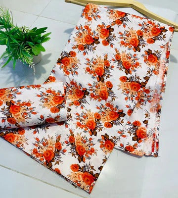 Summer Cotton Unstitched 2pc Suit
