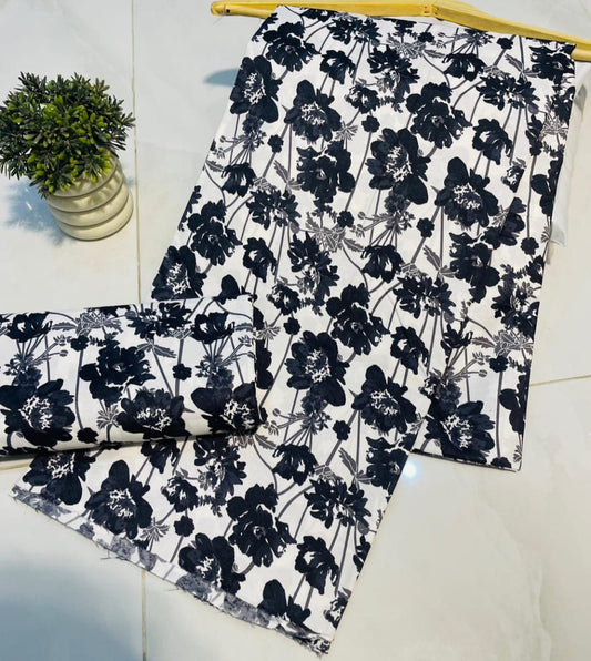 Summer Cotton Unstitched 2pc Suit